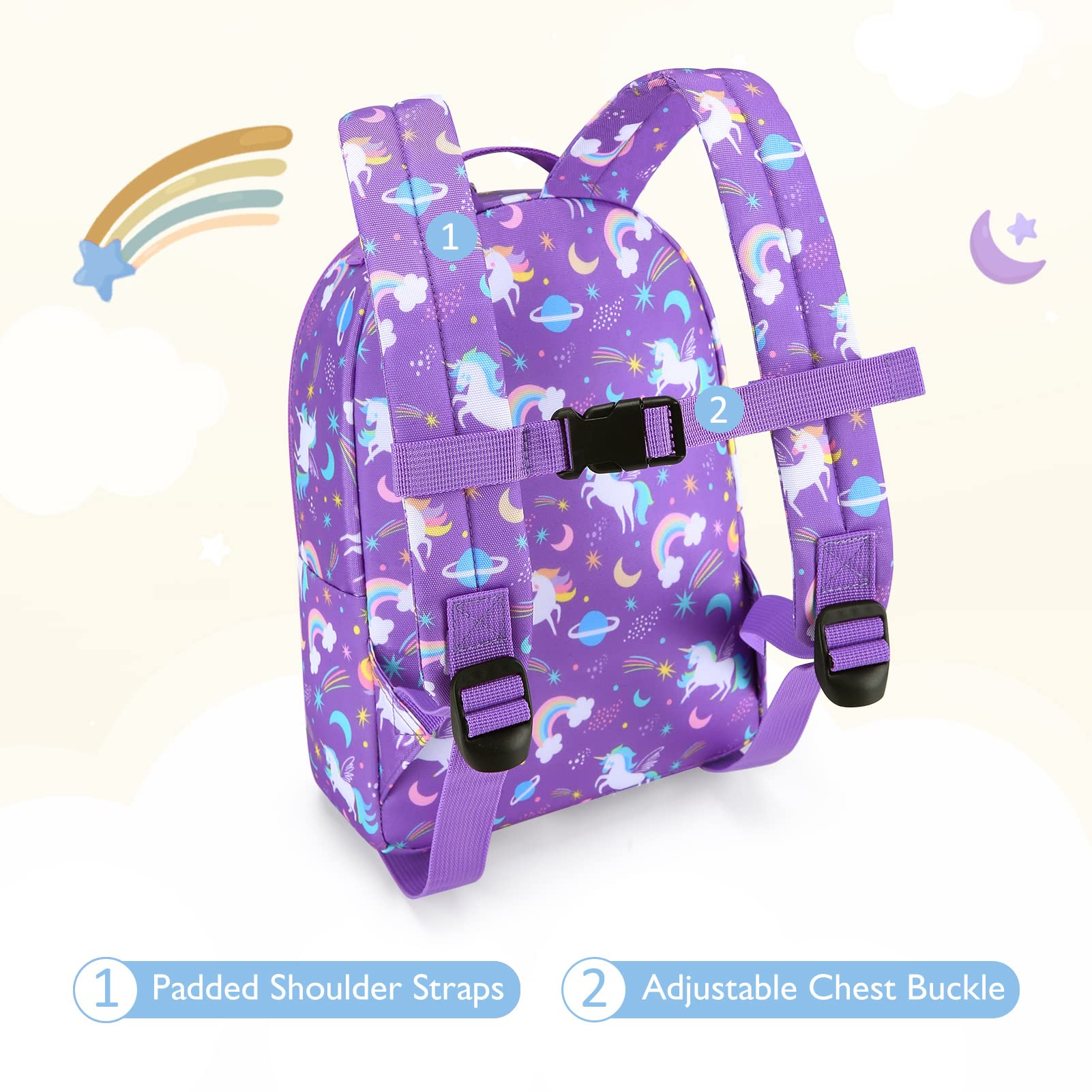 mommore Fashion Toddler Backpack Travel Kids Backpack with Small Toddler Leash Baby Bag