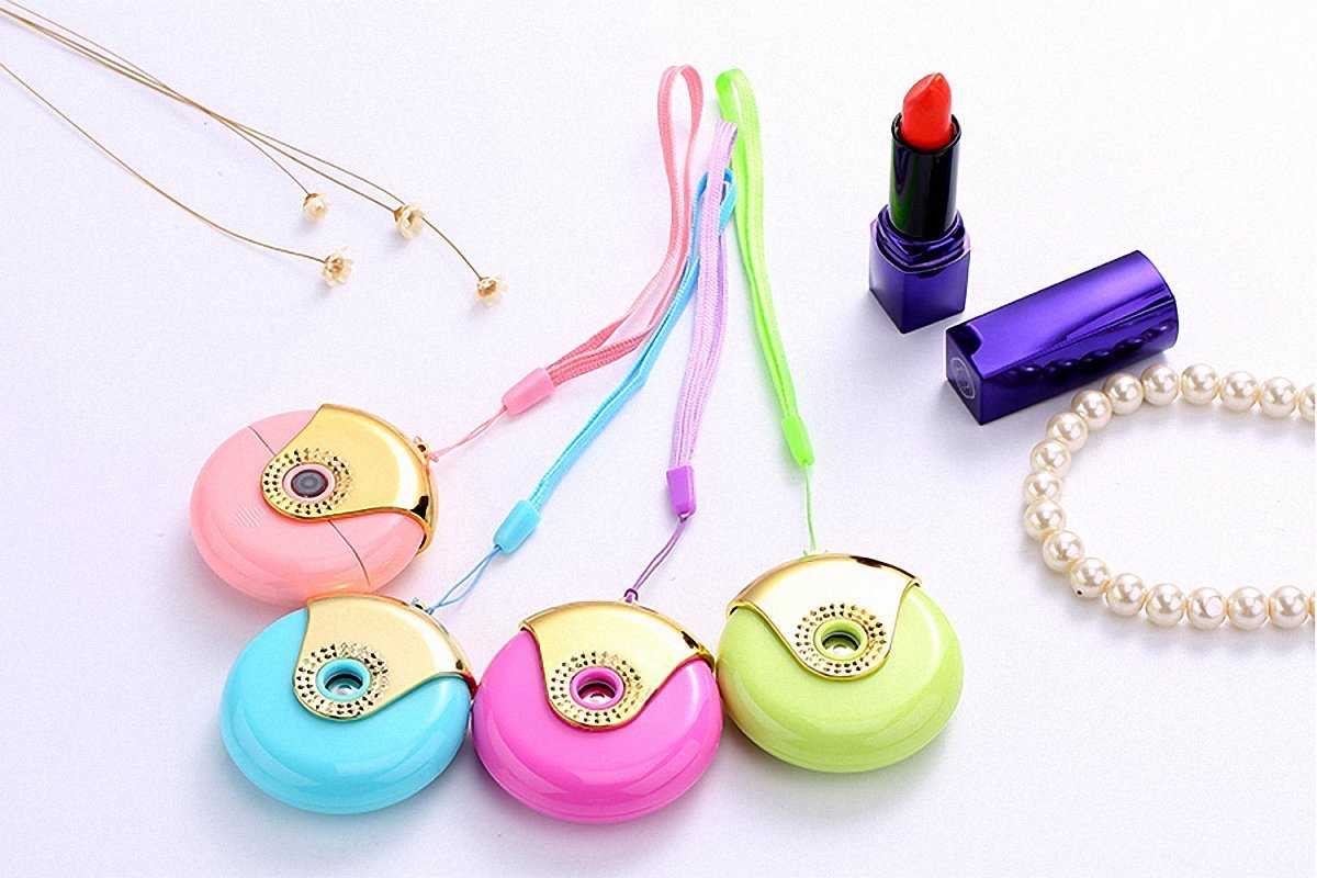 Mini facial sauna for phone,Humidifier Cell Phone Beauty Mist Spray Diffuser, Portable Mobile Phone Filling Water Meter for iPhone7/7plus/ 5/5s/5c/6/6s Plus/SE (Pink)