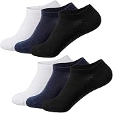 Funnysoft 3/6 Pairs Silver Infused Ankle Socks for Men Women | Odor Resistant, Cotton Blend Low Cut Socks, Grounding Socks, Breathable Wicking, Cushioned Non Slip, Silver Fiber