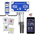 Smart pH ORP Controller, 3 in 1 Aquarium pH Monitor Wi-Fi for pH/ORP/Temp Measurements in Water with Calibration, Can Fit with CO2 Bottle & O3 Generator