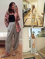 Xiaoxuemeng Womens Baggy Wide Leg Pants Casual