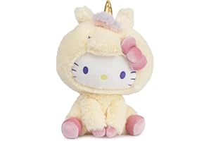 GUND Sanrio Hello Kitty Unicorn Plush Toy, Premium Stuffed Animal for Ages 1 and Up, Yellow, 6”