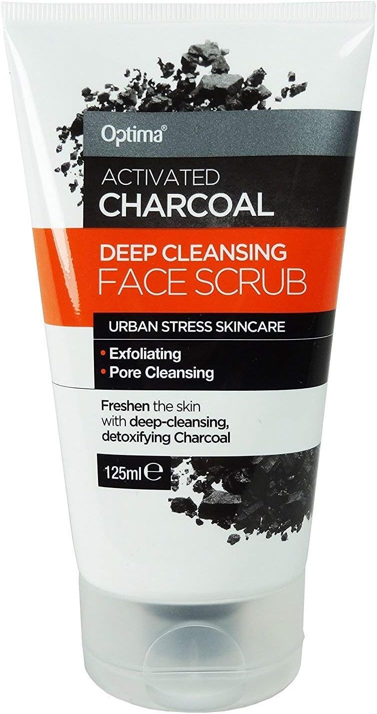 Optima Charcoal Face Scrub, 125 ml