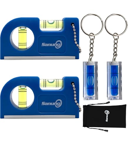 UMEI T-Type Mini Magnetic Level – Transparent Acrylic Bubble Bead Level With Magnetic Back, 67x52x20mm