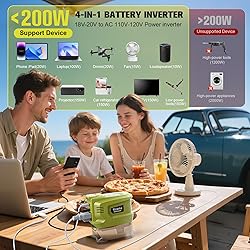 200W Power Inverter Compatibility with Ryobi 18V