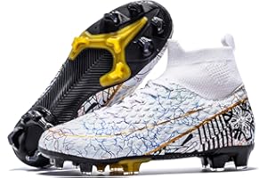 CZRE Mens Soccer Cleats Tops Lace-Up Non-Slip Spikes Outdoor AG/FG Baseball Lacrosse Rugby Boots