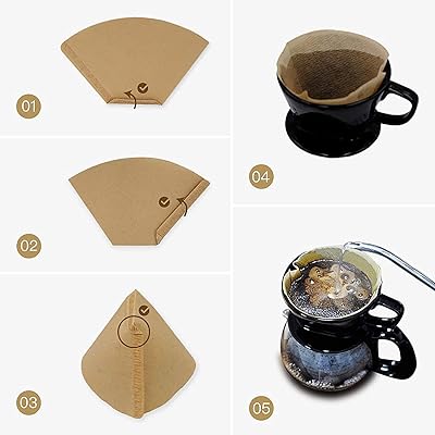 Buy 4 Cone Coffee Filter 8 12 Cup Unbleached Natural Paper No Blowout Disposable For Pour Over And Drip Coffee Maker 100 Count Online In Vietnam B08gcwsw82