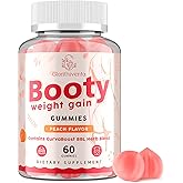 Glorithiventa Booty Gummies for Women, BBL Gummies Contains CurvaBoost BBL Herb Blend & Creatine Monohydrate for Booty, Curves & Energy, Zero Sugar, Vegan, Peach Flavor - 60 Counts