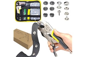 MinliGUY Snap Kit for Boat Cover/Canvas/Tarp/Clothing/Fabric/Tonneau, Heavy Duty Fasteners Pliers & 15mm Metal Marine Snaps 60 Set, DIY Tool to Repair/Install Stainless Steel Press Stud/Screw Button