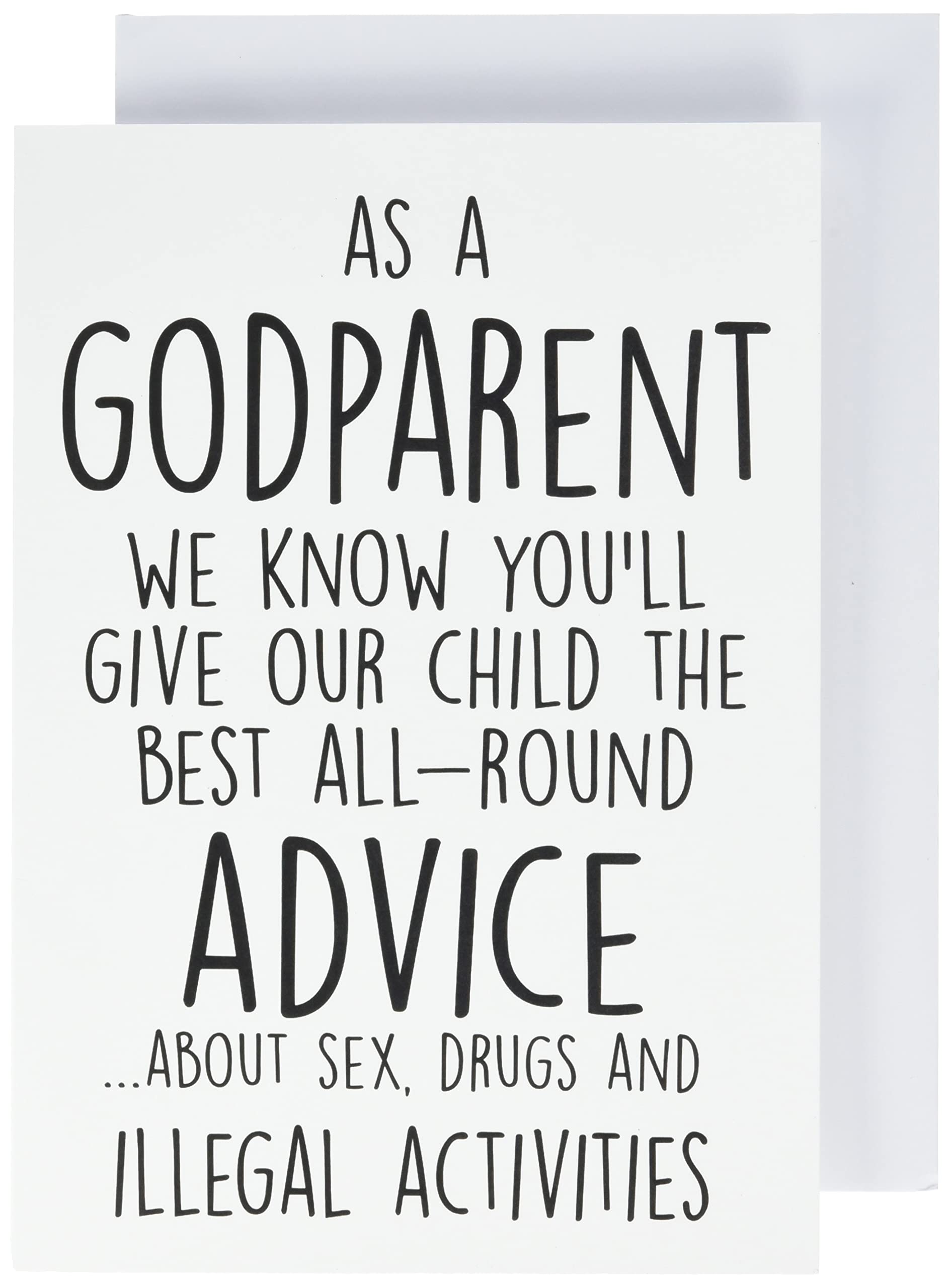 Funny Godmother Card, Funny Godfather Card, Funny Godparent Card, Inappropriate Godfather Card, Will You Be My Godfather Novelty Joke PC382