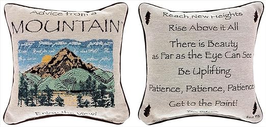 Amazon Com Throw Pillows Advice From A Mountain Reversible