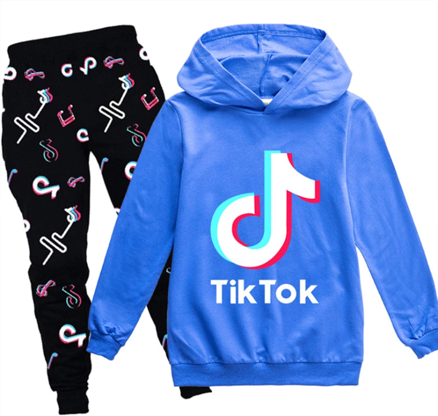 Jungen Mädchen 2-teilig Hoodie-Hose-Set, Pullover Sweatshirt