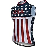 Cycling Jersey Men Sleeveless Bike Shirts Vest Bicycle Clothing Jacket Tight Reflective at Night
