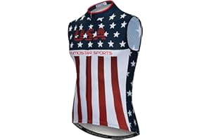 JPOJPO Cycling Jersey Men Sleeveless Bike Shirts Vest Bicycle Clothing Jacket Tight Reflective at Night