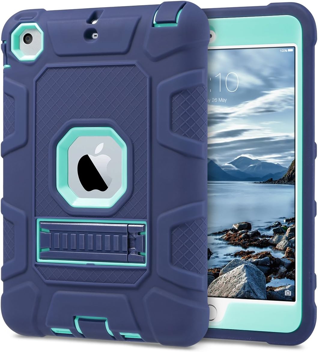 ULAK iPad Mini 1 2 3 Case, iPad Mini Shockproof Protective Case Cover with Stand for Apple iPad Mini 1/2/3 - Blue - Image 3