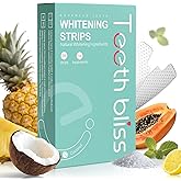 TeethBliss Teeth Whitening Strips: Enamel-Care Teeth Whitening, 14-Day Natural Whitening Strips for Coffee Drinkers & Smokers