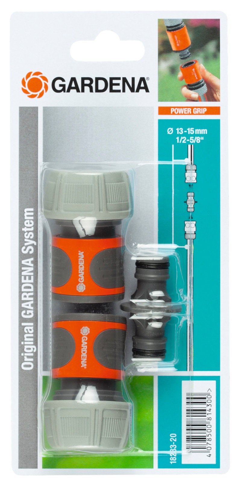 Gardena kit 19mm Hose  int. 19 mm. Content: 2 x 18216, 1 x 931 Game, Standard