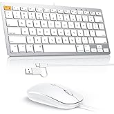 Wired Keyboard and Mouse for Mac, OMOTON Keyboard with Dual Interface (Type-C and USB A), Mouse with USB A Interface Compatib