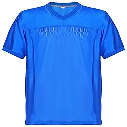 Aumudle Men Blank Plain Football Jersey Practice