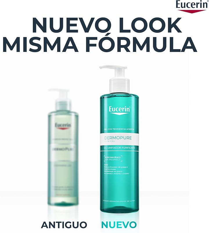 DermoPure Clinical Gel Limpiador Purificante (200 ml), gel limpiador con Ácido Salicílico para pieles con tendencia acneica y sensibles, gel limpiador facial y corporal para pieles grasas