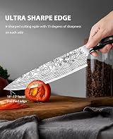 MOSFiATA 8" Chef Knife High Carbon German Steel Full Tang Pro Cooking Knife view 2