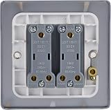 Schneider Electric GU1522WBC 2 Gang 2 Way 16AX Plate Switch Brushed Chrome White view 4