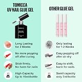 TOMICCA Gel Nail Glue 15ml 4 in 1 Clear for Acrylic Tips Press On Nails view 5