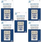 SCHMETZ Universal Sewing Machine Needles - Size 110/18, 5-Needle Cards, Pack of 5