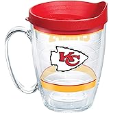 Tervis Made in USA Double Walled NFL Kansas City Chiefs Insulated Tumbler Cup Keeps Drinks Cold & Hot, 16oz Mug, Tradition