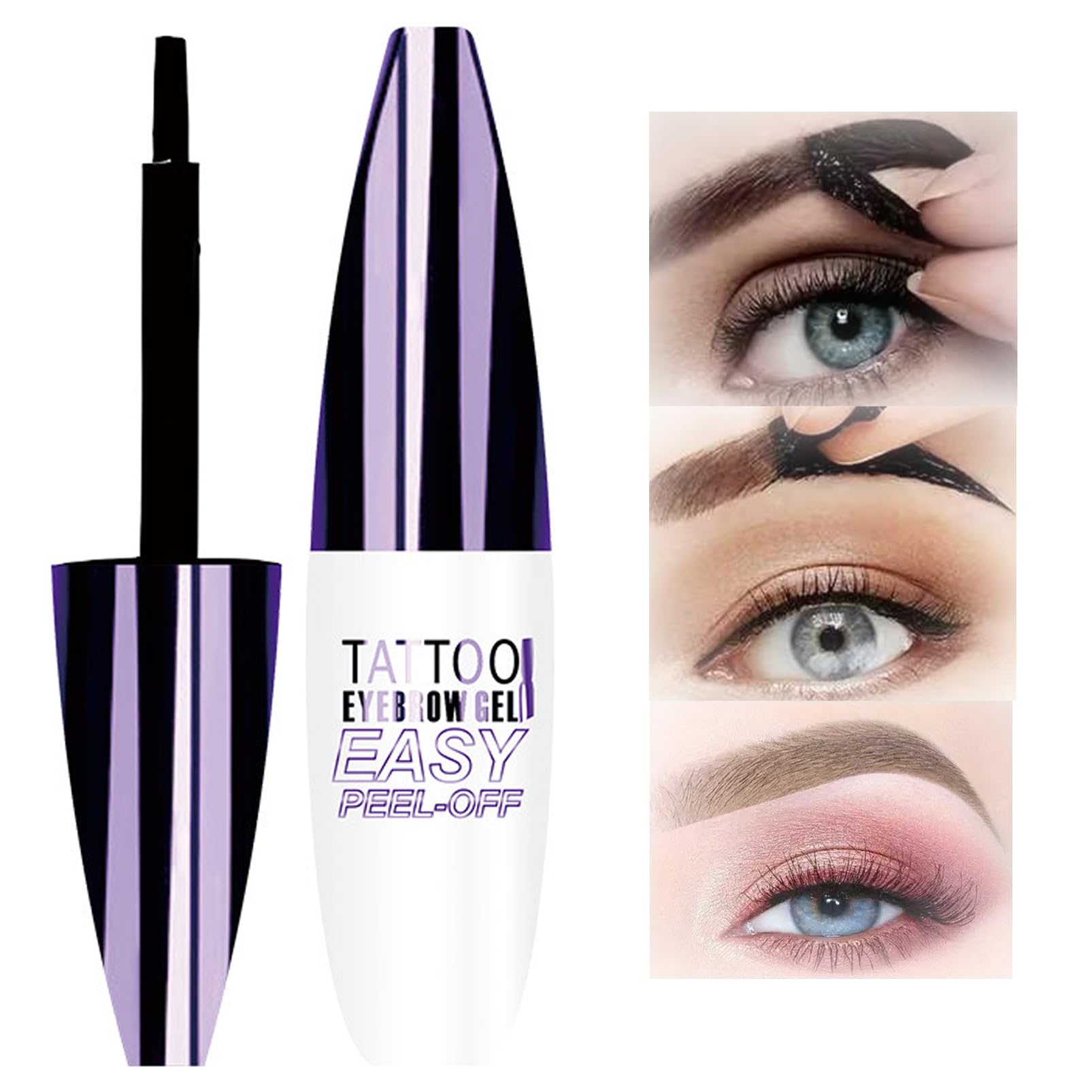 SHEBEEDO Peel Off Eyebrow Gel Brow Tint Eyebrow Tint Eye brow Colours EyebrowPen Anti Smudge Lasting EyebrowGel Waterproof Brow Tint Lasts Up To 3 Days (#02 Light Brown)
