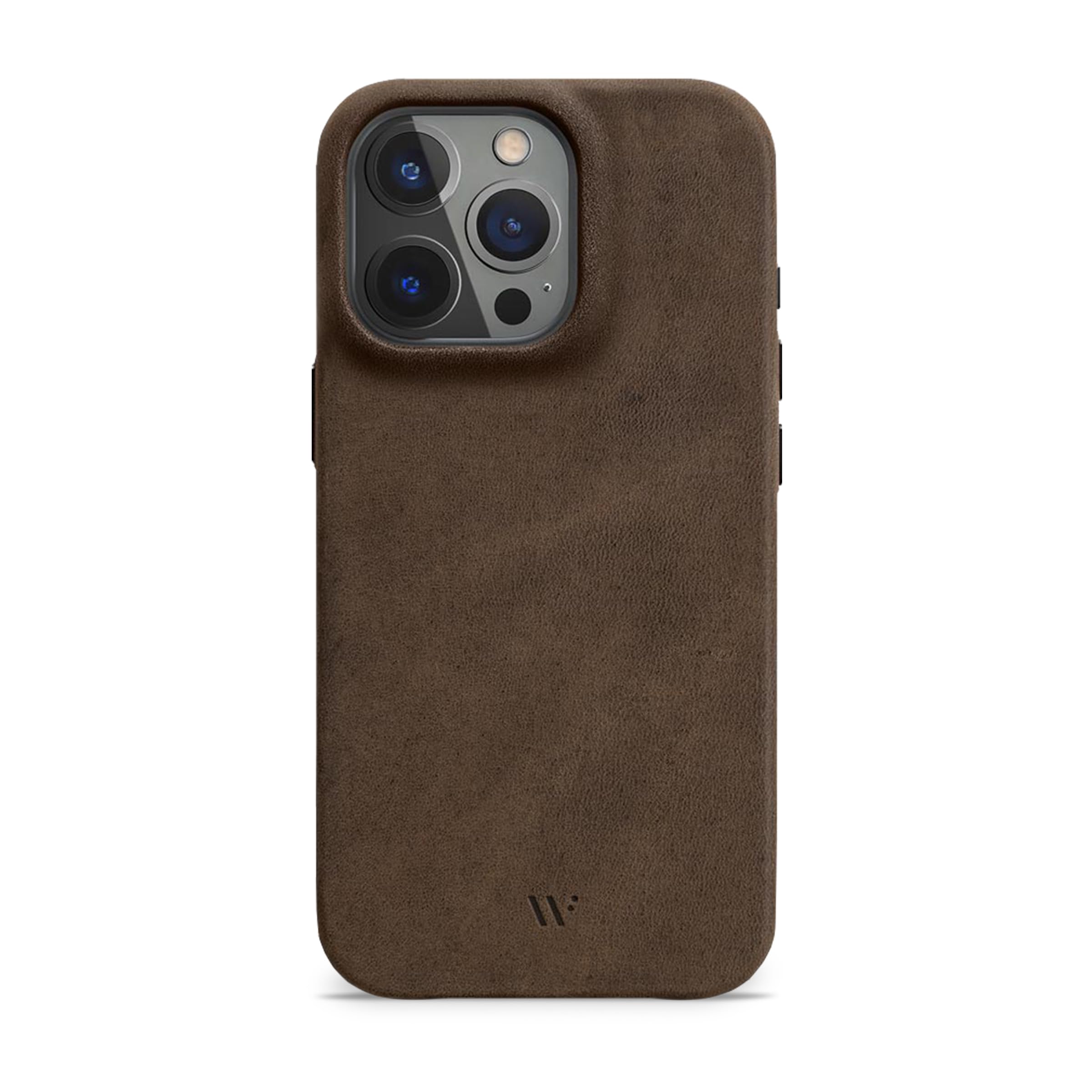 WIIUKA Case for iPhone 15 Pro Max, Leather from Germany, Leather Extra Thin, Premium Mobile Phone Case, Qi, Vintage Brown