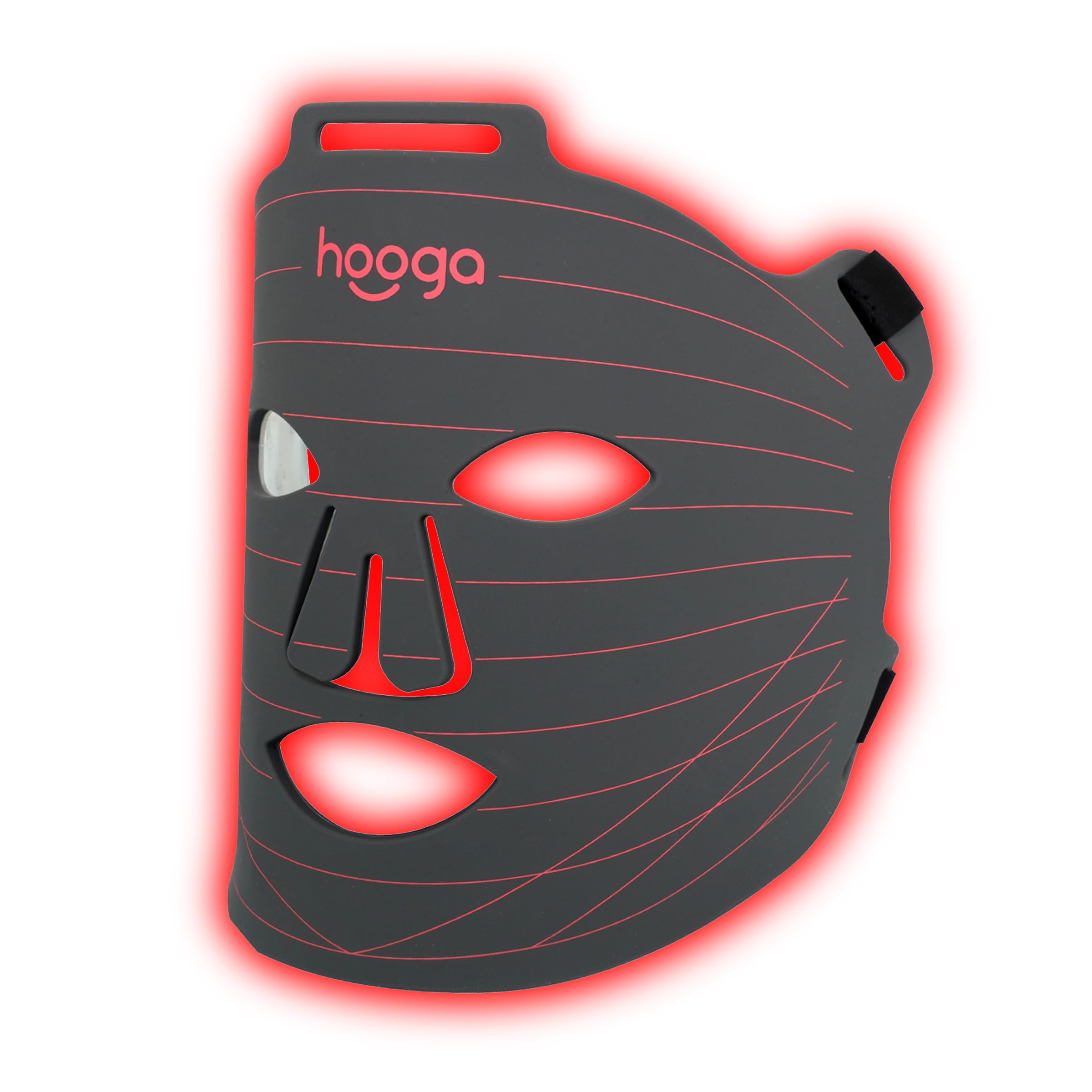 Photo 1 of hooga Red Light Therapy LED Mask, Tri Chip LEDs, 630nm and 660nm Red, 850nm Near Infrared, Adjustable, Comfortable, USB Type-C Rechargeable for Wellness and Anti-Aging