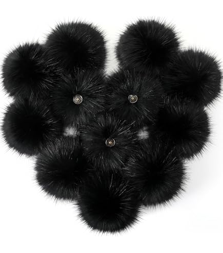 Amazon.com: Pack of 6 Detachable Faux Fox Fur Pom Poms for Hats