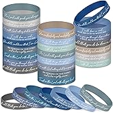 Ecation Bible Verses Bracelets Bulk Scripture Silicone Wristbands Inspirational Motivational Quote Rubber Wristbands Christian Bracelets for Easter Carnival Party Favors