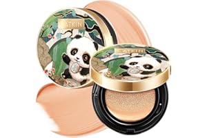 CATKIN Panda Land Full Coverage Cushion Fondation, Breathable Hydrating Nourishing Poreless Face Makeup Save for Sensitive Skin,Sheer Finish (C03 Medium Beige)