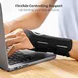 FREETOO Wrist Support S-shaped Adjustable Carpal Tunnel Night Braces Gray view 6