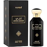 Hamidi H Mens Onyx Aoud Eau de Parfum – Luxury Long-Lasting Arabian Fragrance for Him – Woody & Floral Scent – 2.70 Oz Perfume Spray