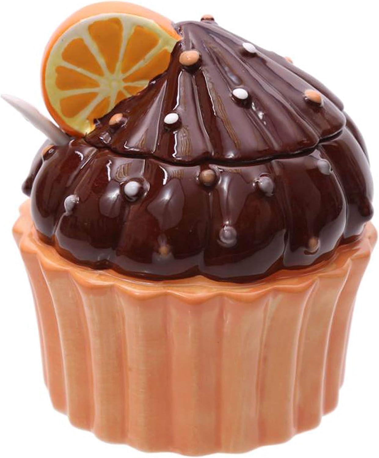 Cutesy Cupcake Ceramic Pot with Lid & Spoon: Amazon.co.uk: Kitchen & Home