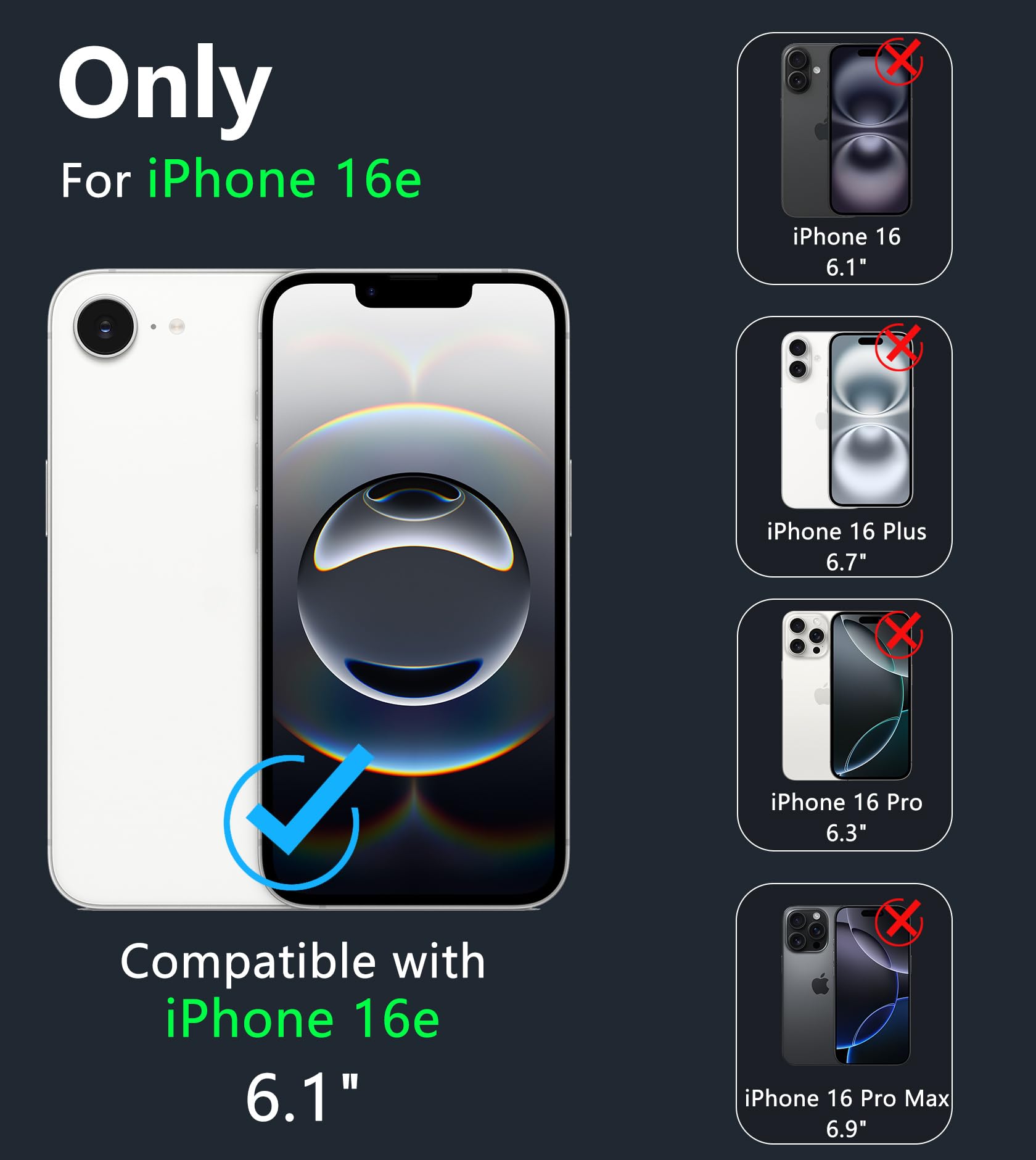 FNTCASE for iPhone 16e Case: Clear Magnetic Rugged Protection | Slim Anti Yellowing Phone Cases | Shockproof Scratch-Resistant Transparent Phone Cover (A-Clear)