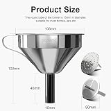 JOREST 5pcs 3D Resin Filter Funnel Kit Stainless Steel with Brush view 3