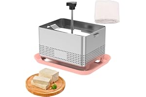 Tofu Press, Stainless Steel Tofu Mould Upgraded Deep Press Design with Tofu Presser Towel and Drip Tray for Paneer Maker Chee