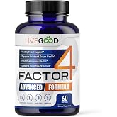 LIVEGOOD&trade; Factor 4, Omega 3 Fish Oil with EPA &amp; DHA, CoQ10, and Turmeric, Advanced Q10 Coenzyme &amp; CoQ10 Supplements, DHA Supplements for Heart, Joint &amp; Immune Support, Made in USA, 60 Count,