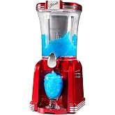 Nostalgia Frozen Drink Maker and Margarita Machine for Home - 32-Ounce Slushy Maker with Stainless Steel Flow Spout - Easy to Clean and Double Insulated - Retro Red
