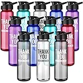 Inbagi 12 Pack Volunteer Employee Appreciation Gift Thank You Gift for Nurse 24 oz Water Bottle Thank You for Being Awesome Sport Bottle for Team Coworker Staff Teacher