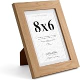 Fabian Clarke London 8x6 Modern Oak Photo Frame with White Mount view 4