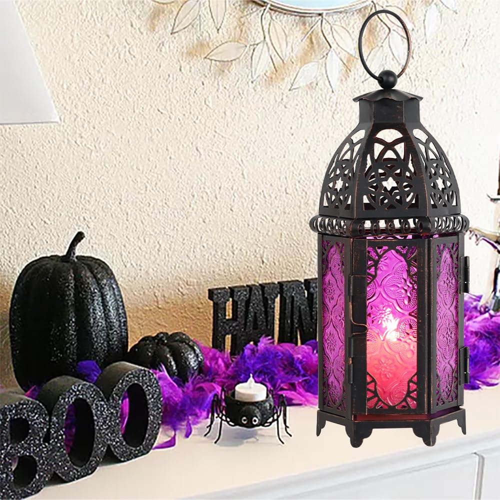 Photo 1 of NEEDOMO Halloween Decorations,11'' Moroccan Lanterns Decorative Indoor & Outdoor, Vintage Christmas Candle Holder, Metal Lanterns Decorative, Table, Patio, Porch, Shelf, Christmas Spring Home Decor