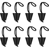 Sumind 8 Pieces 1.57 Inch Universal Kayak Scupper Plug Kit Silicone Scupper Plugs Drain Holes Stopper Bung with Lanyard for Sit on Top Kayak Accessories