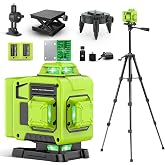 Laser Level 360 Self Leveling with Tripod,CinusLinus 4D Lazer Level,4x360&deg; Cross Line Laser for Construction Project Renovation,Floor Tile, Laser Level Lines Tool