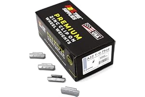 A2Z TIRE SUPPLIES T Series Hammer on ZINC Wheel Weights Coated (0.75oz) Box of 100