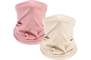 MOBUR 2 Pack Winter Neck Gaiter,Neck Warmer Face Scarf，Windproof Face Mask Cover Cold Weather Scarf for Men and Women